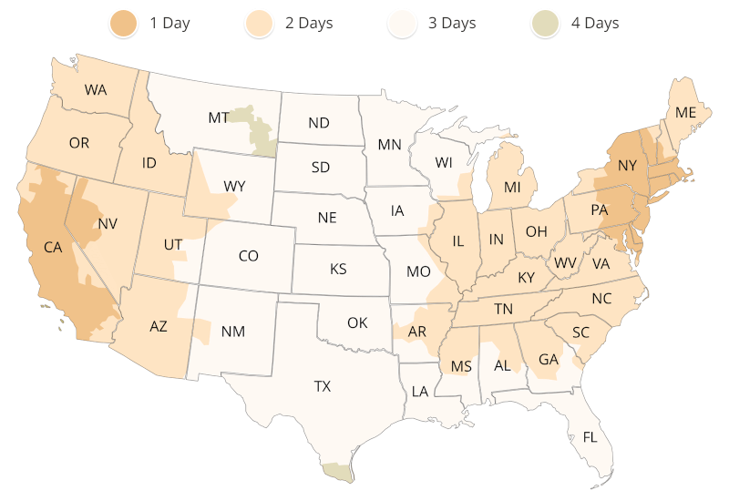 shipping map